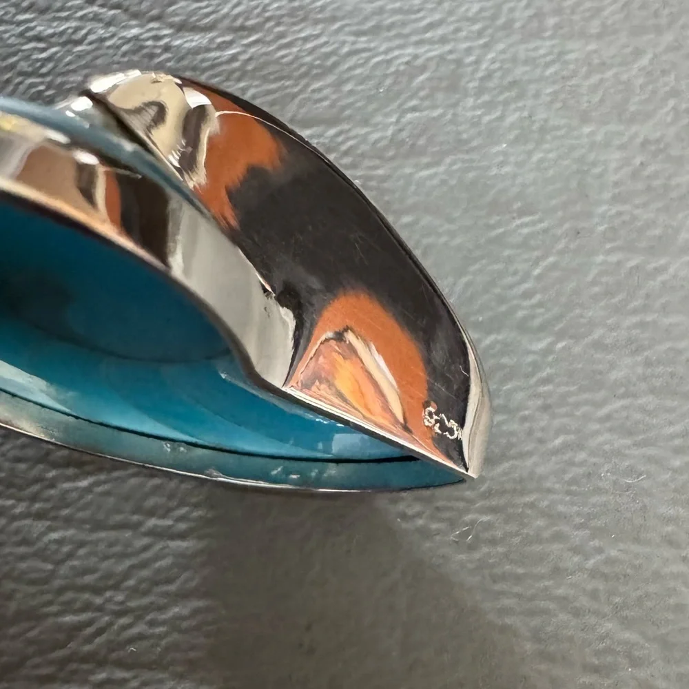 Natural Shell Sterling Silver Pendant - Picture 4 of 4